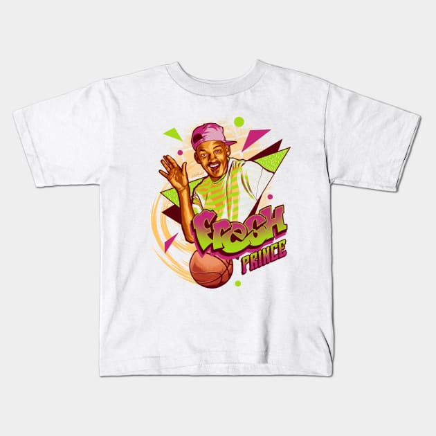 Fresh Prince Kids T-Shirt by RedBug01